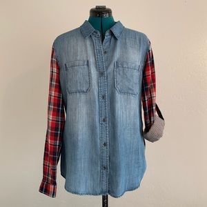 Liverpool Griselda Mixed Material Top